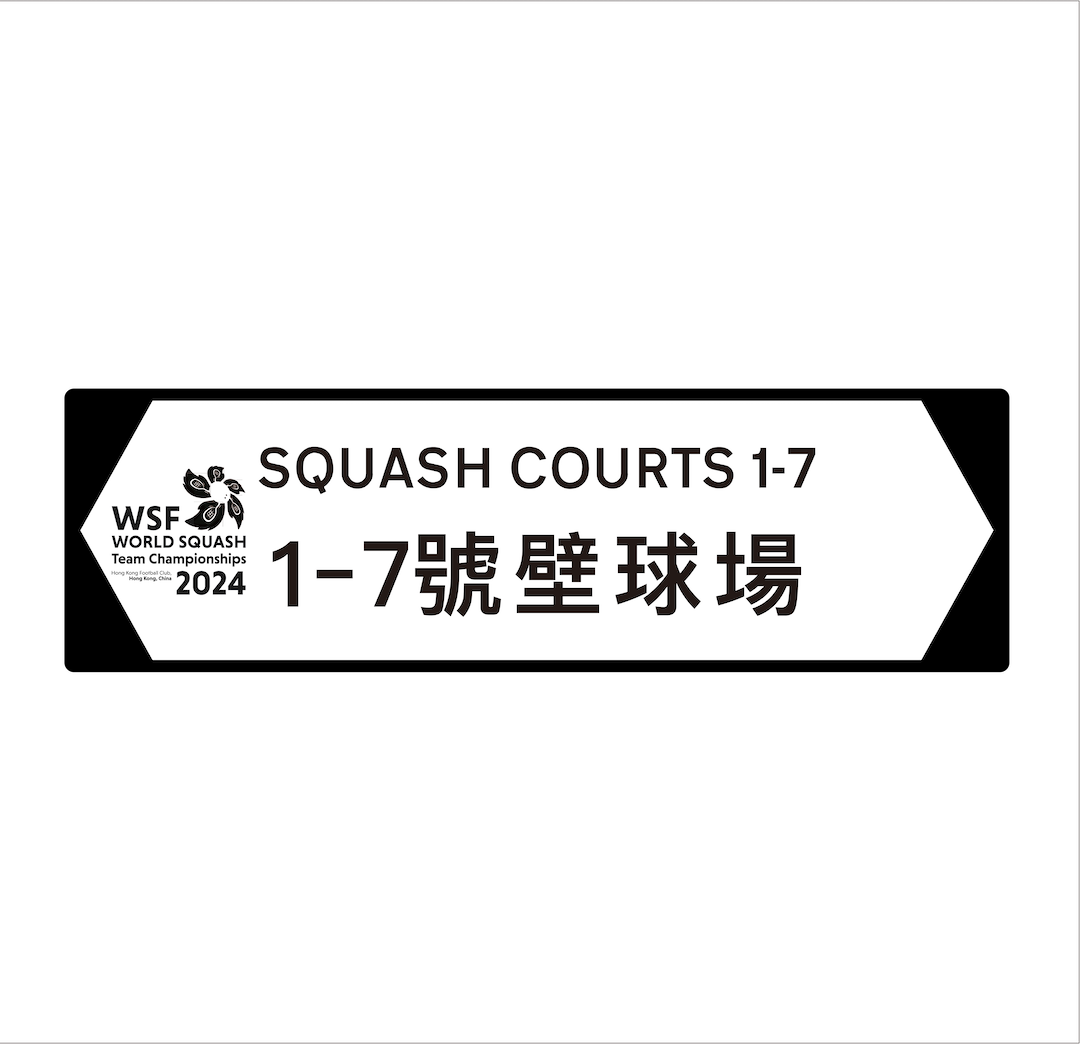 White Street Sign – WSF World Squash Team Championships